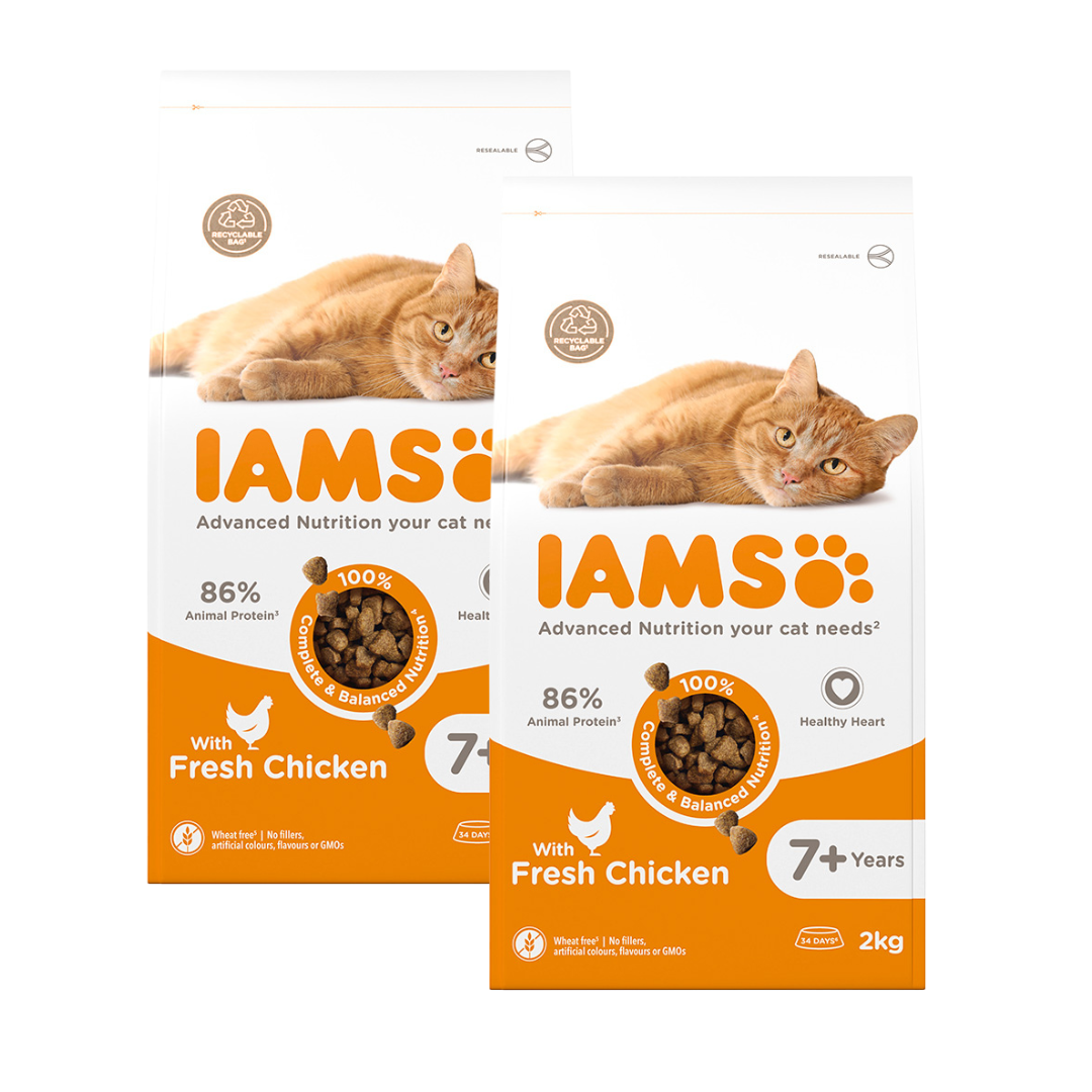 Iams Senior Cat with Chicken 2x2kg
