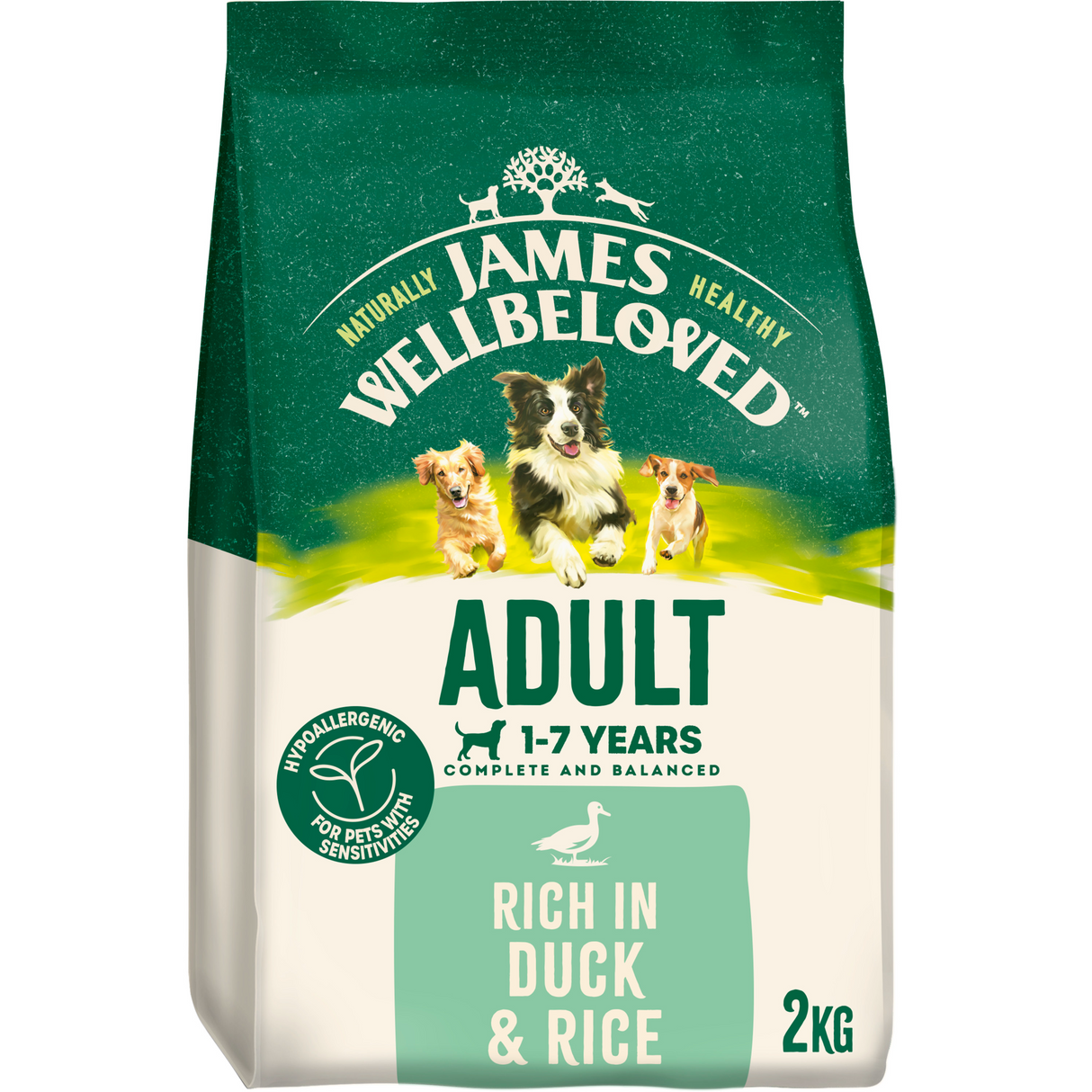 James Wellbeloved Dog - Adult Duck & Rice 2kg