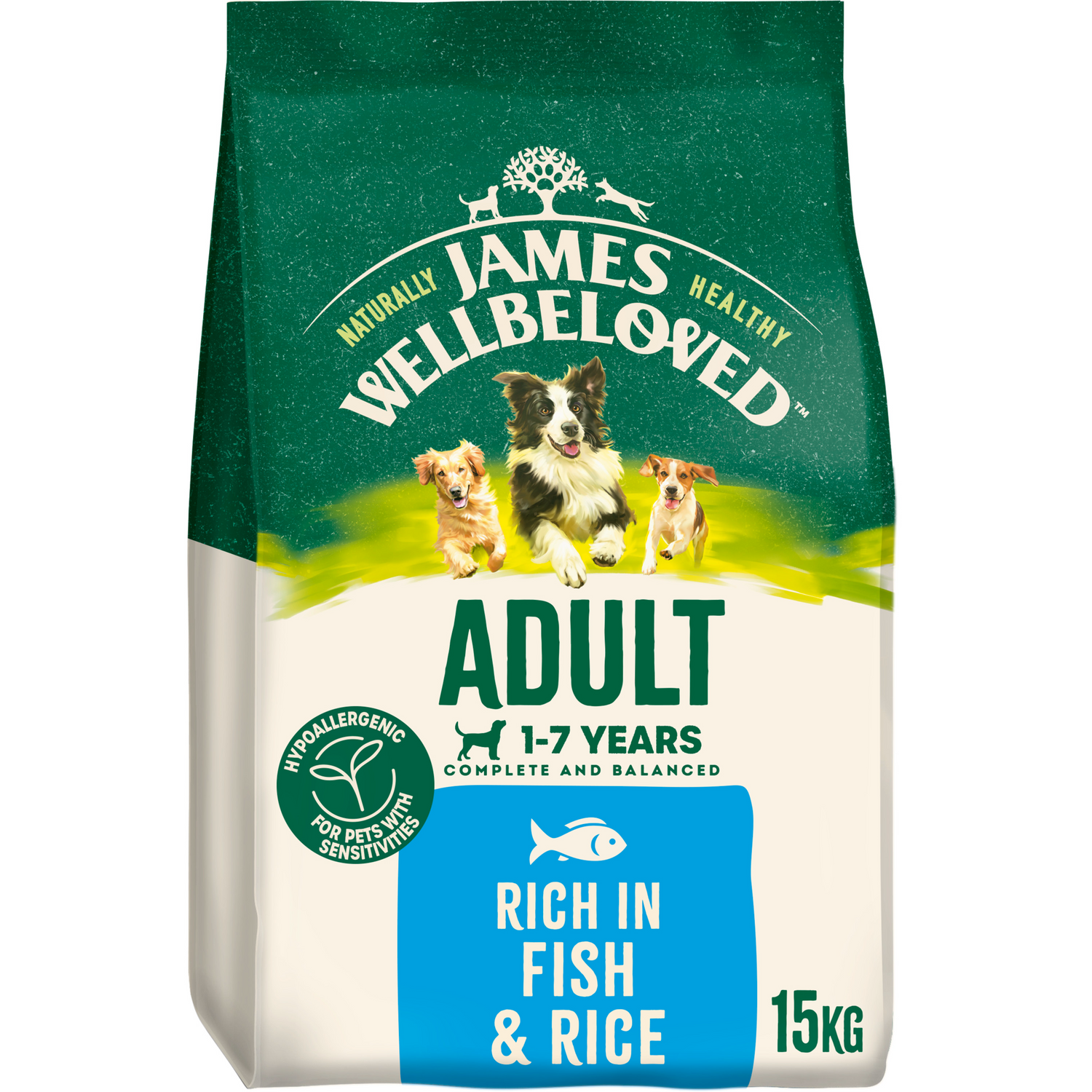 James Wellbeloved Dog - Adult Fish & Rice 15kg