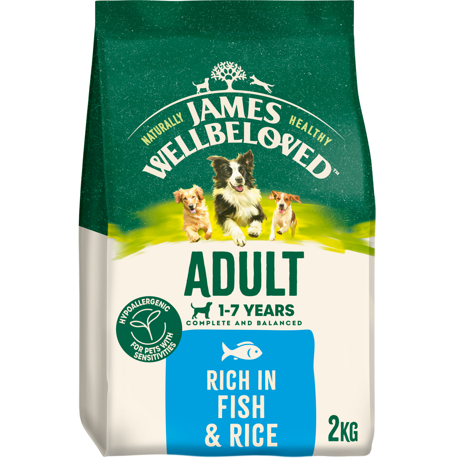 James Wellbeloved Dog - Adult Fish & Rice 2kg