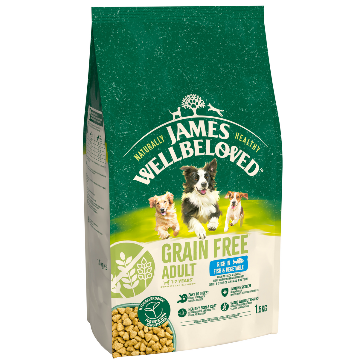 James Wellbeloved Dog - Adult Grain Free Fish & Veg 1.5kg