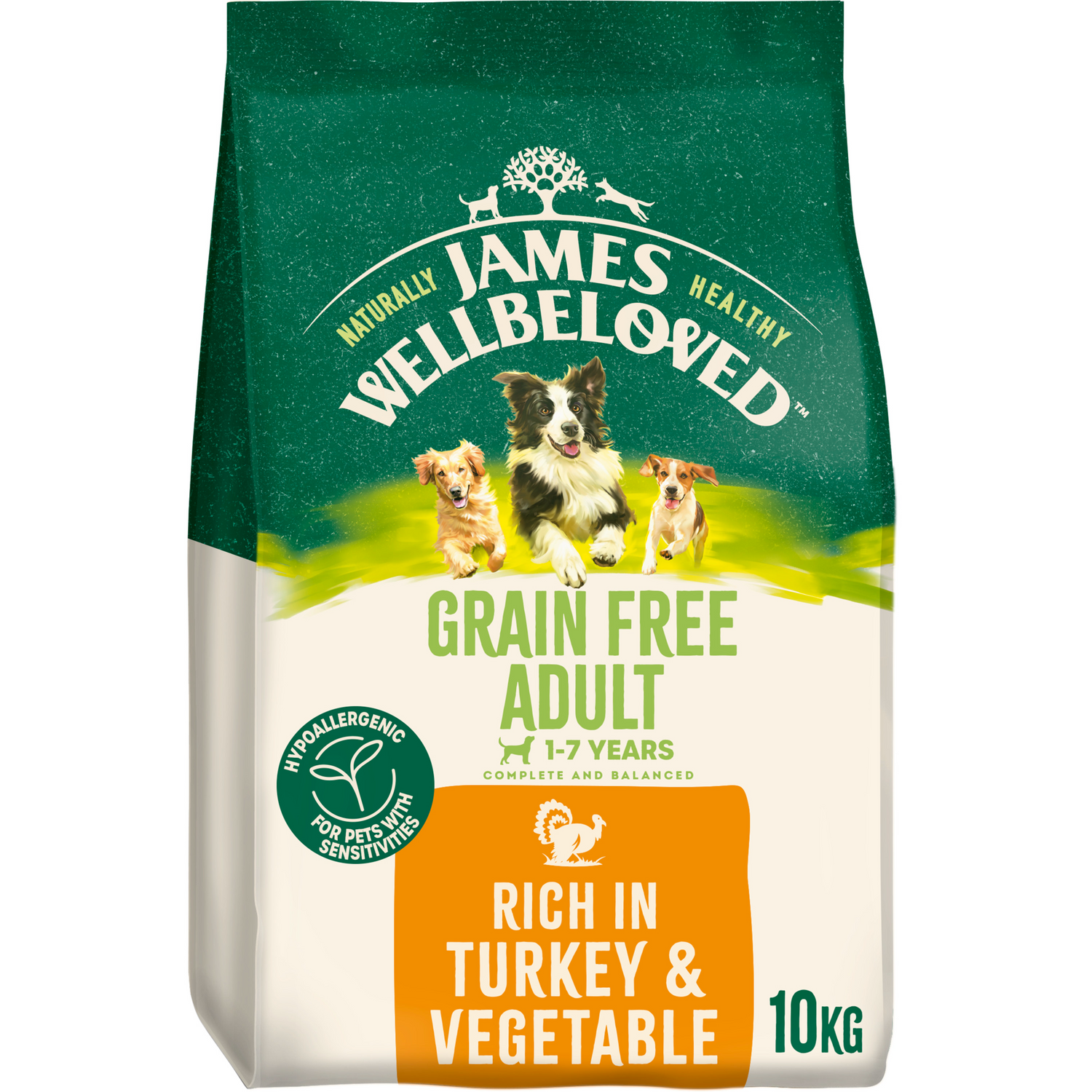 James Wellbeloved Dog - Adult Grain Free Turkey & Veg 10kg