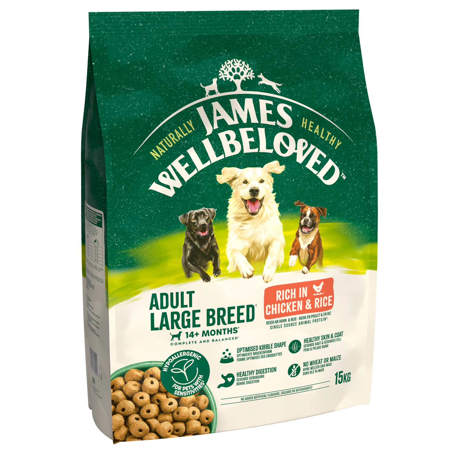 James Wellbeloved Dog - Adult Large Breed Chicken & Rice 15kg