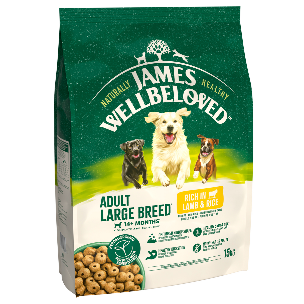 James Wellbeloved Dog - Adult Large Breed Lamb & Rice 15kg