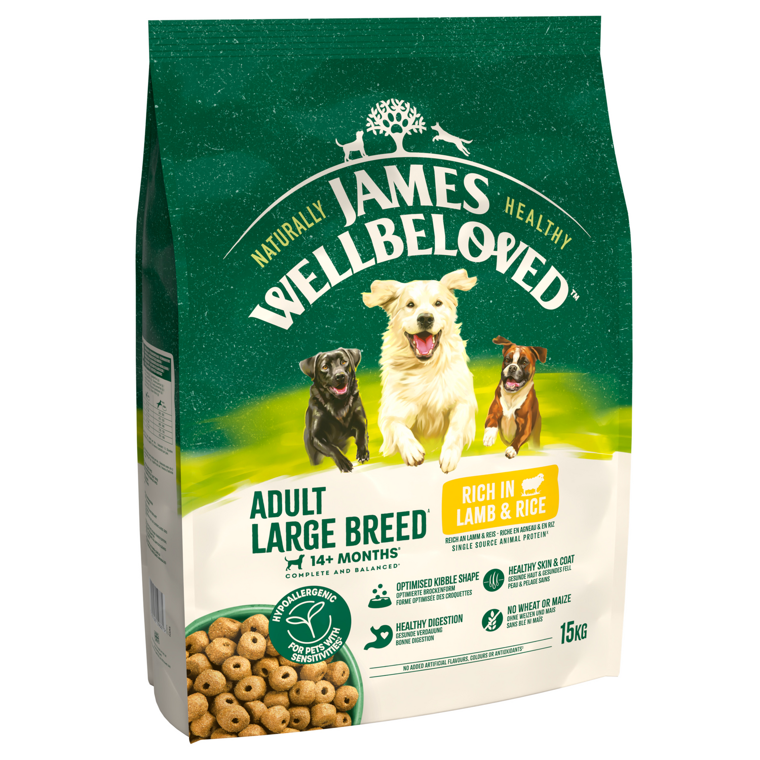 James Wellbeloved Dog - Adult Large Breed Lamb & Rice 15kg