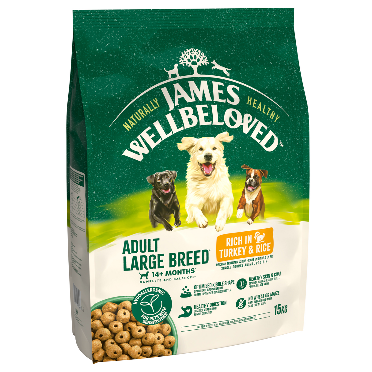 James Wellbeloved Dog - Adult Large Breed Turkey & Rice 15kg