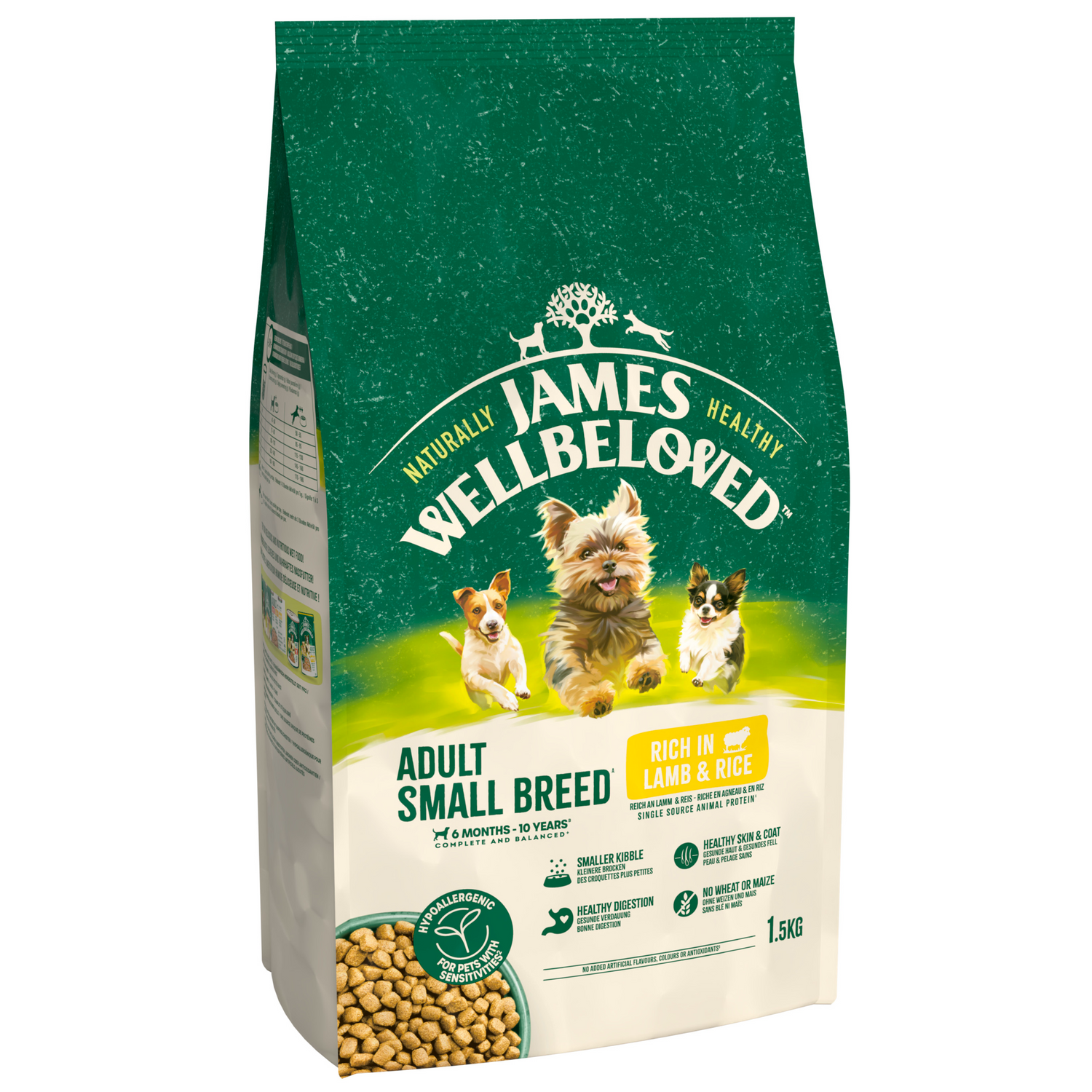 James Wellbeloved Dog - Adult Small Breed Lamb & Rice 1.5kg