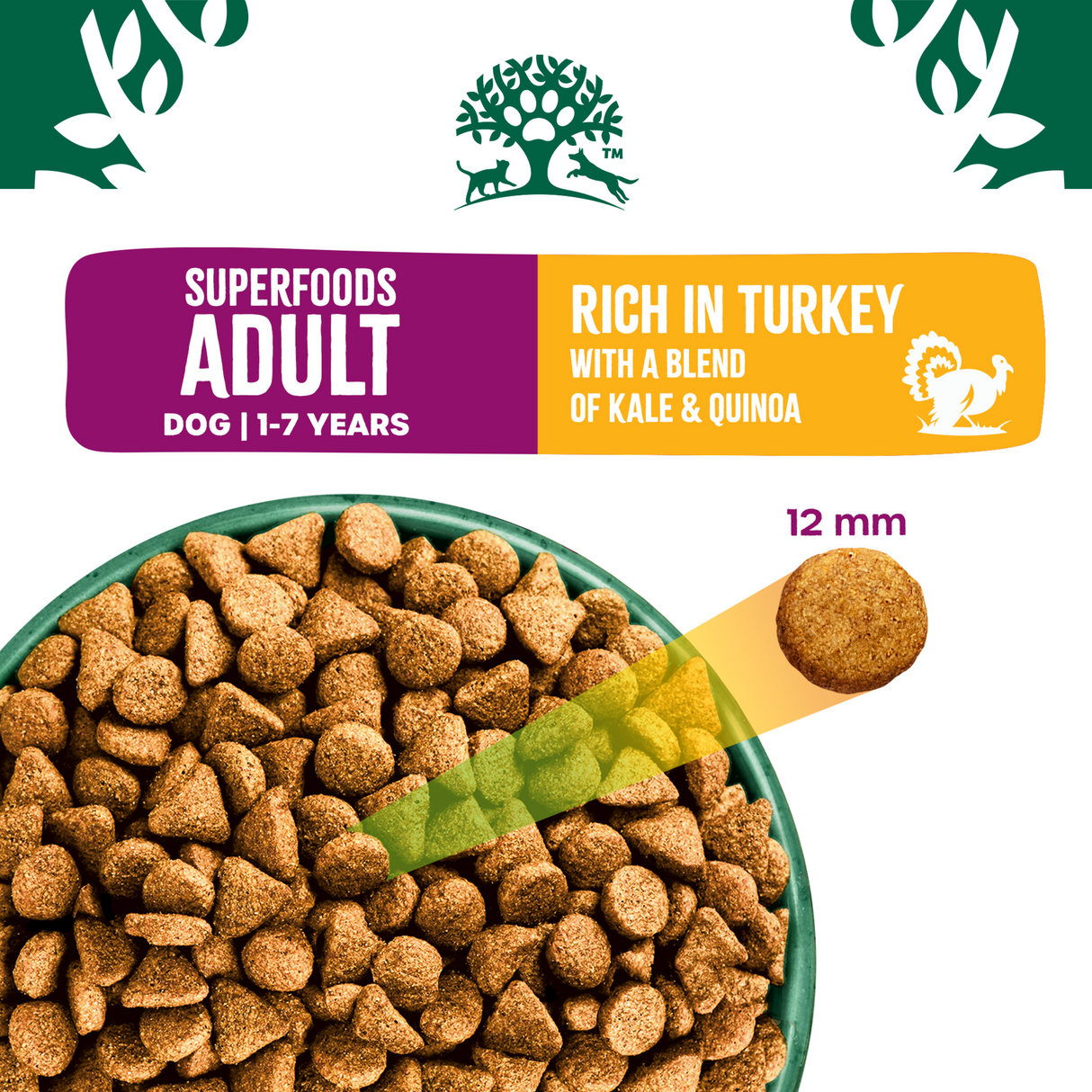 James Wellbeloved Dog - Adult Superfoods Turkey, Kale & Quinoa 1.5kg