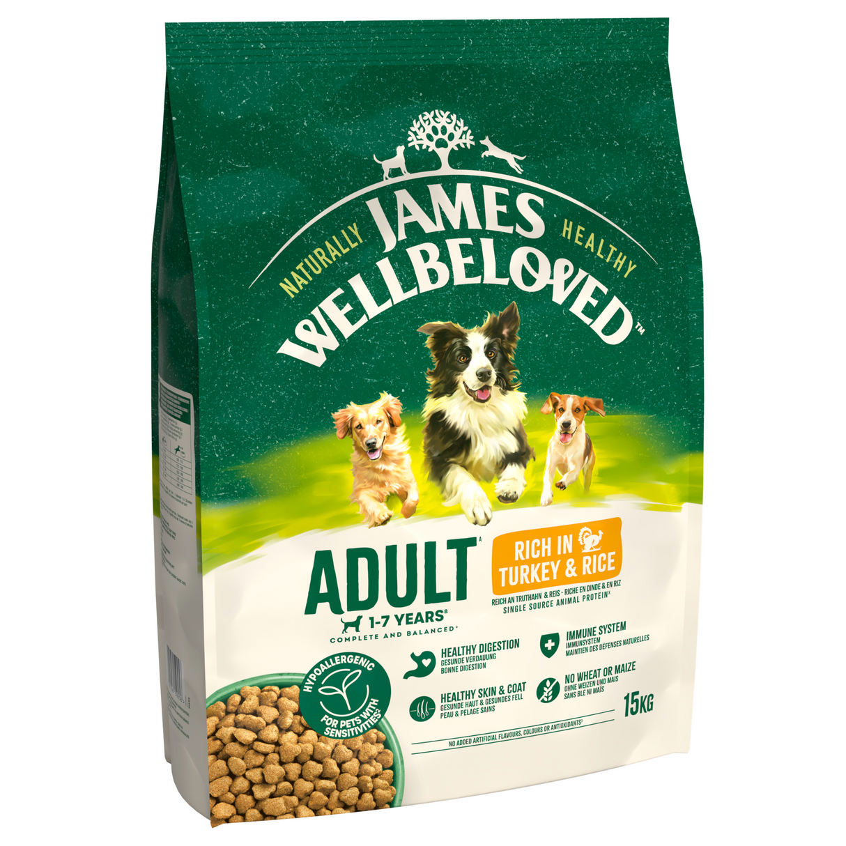 James Wellbeloved Dog - Adult Turkey & Rice 15kg