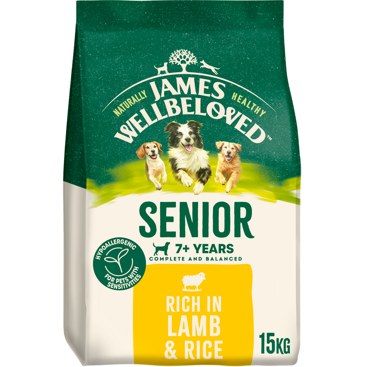 James Wellbeloved Dog - Senior Lamb & Rice 15kg