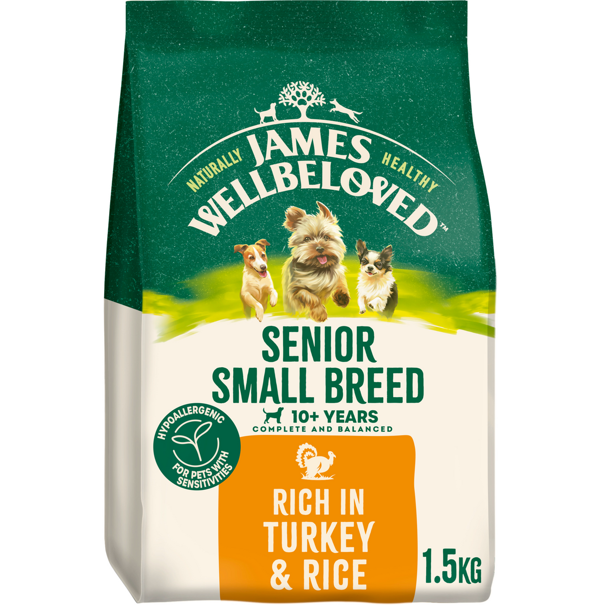 James Wellbeloved Dog - Senior Small Breed Turkey & Rice 1.5kg