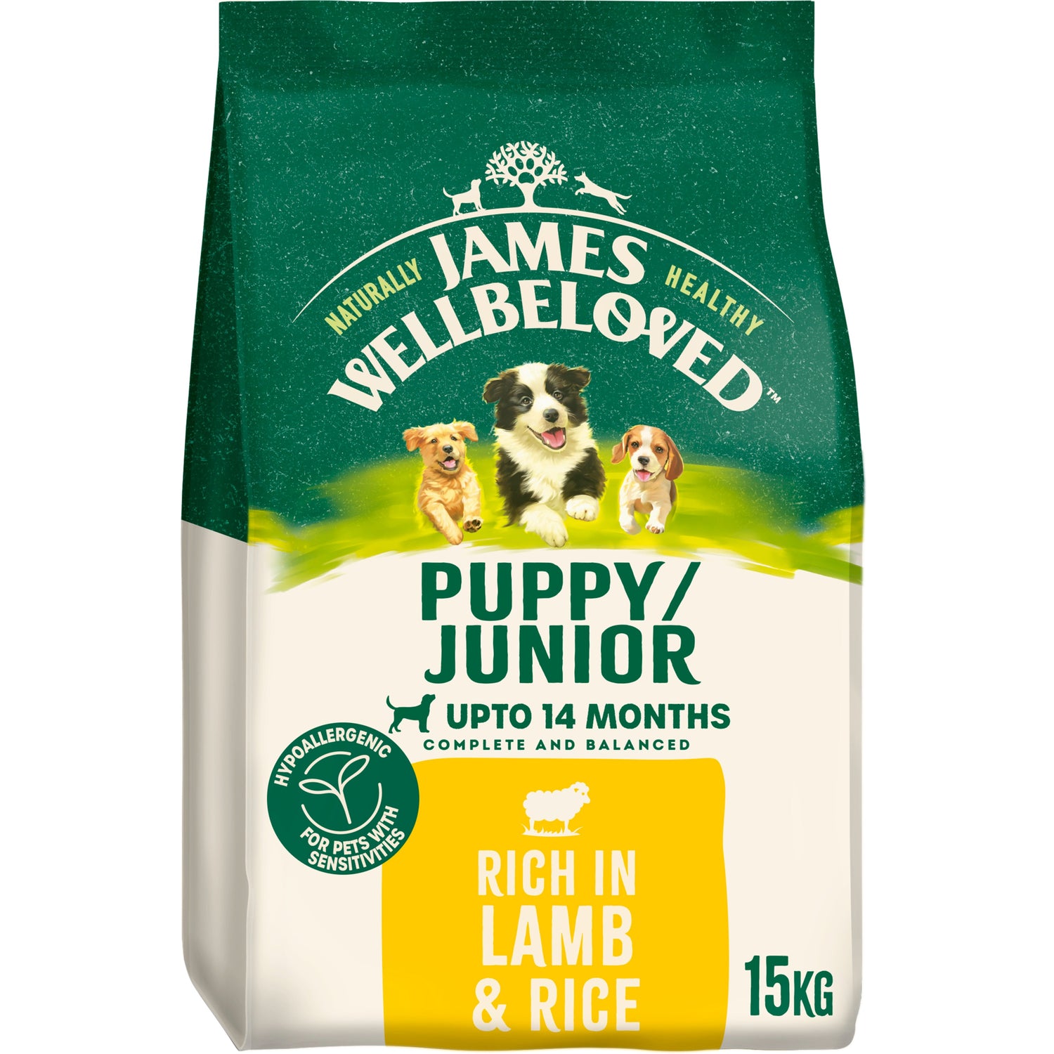 James Wellbeloved Puppy / Junior - Lamb & Rice 15kg