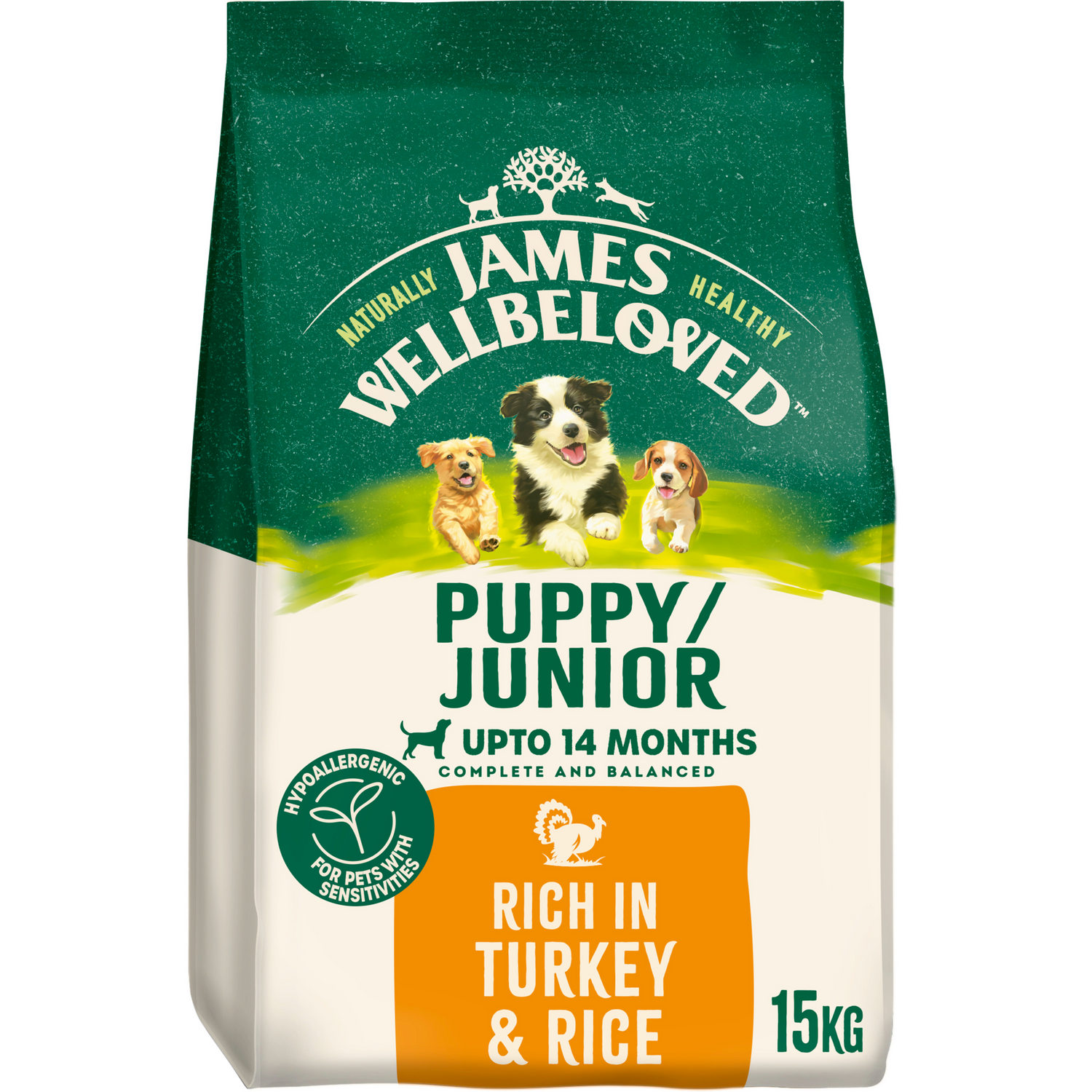 James Wellbeloved Puppy / Junior - Turkey & Rice 15kg
