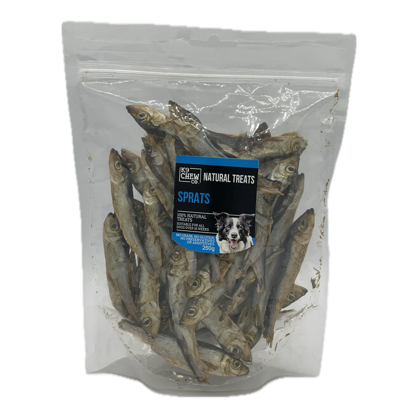 K9 Chew Co Dried Sprats 250g