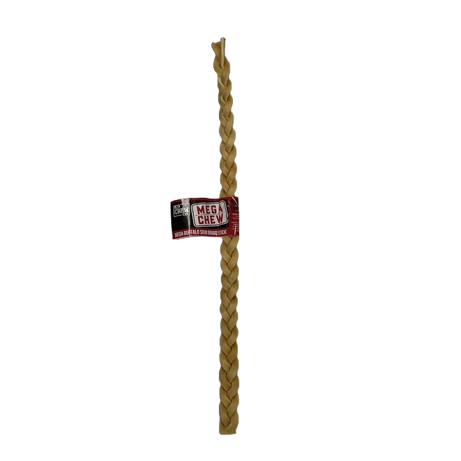 K9 Chew Co Mega Buffalo Skin Braid Stick