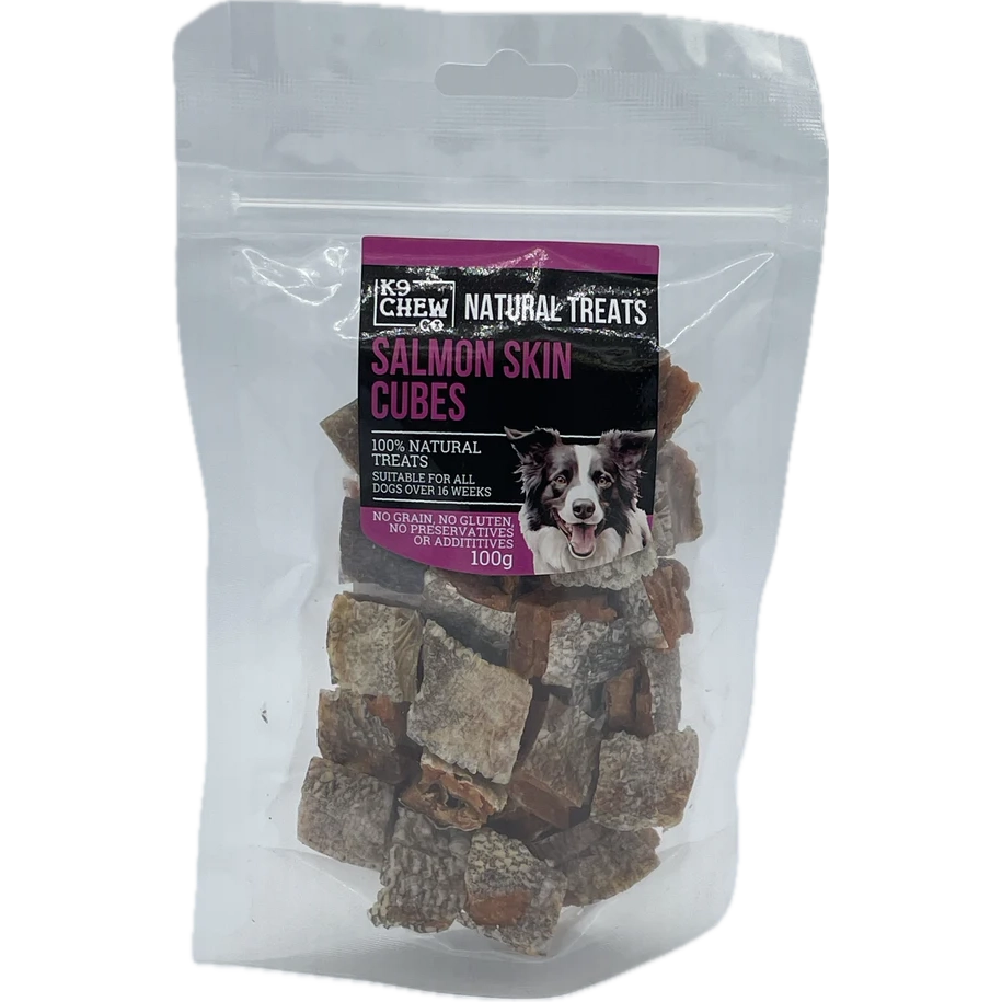 K9 Chew Co Salmon Skin Cubes 100g