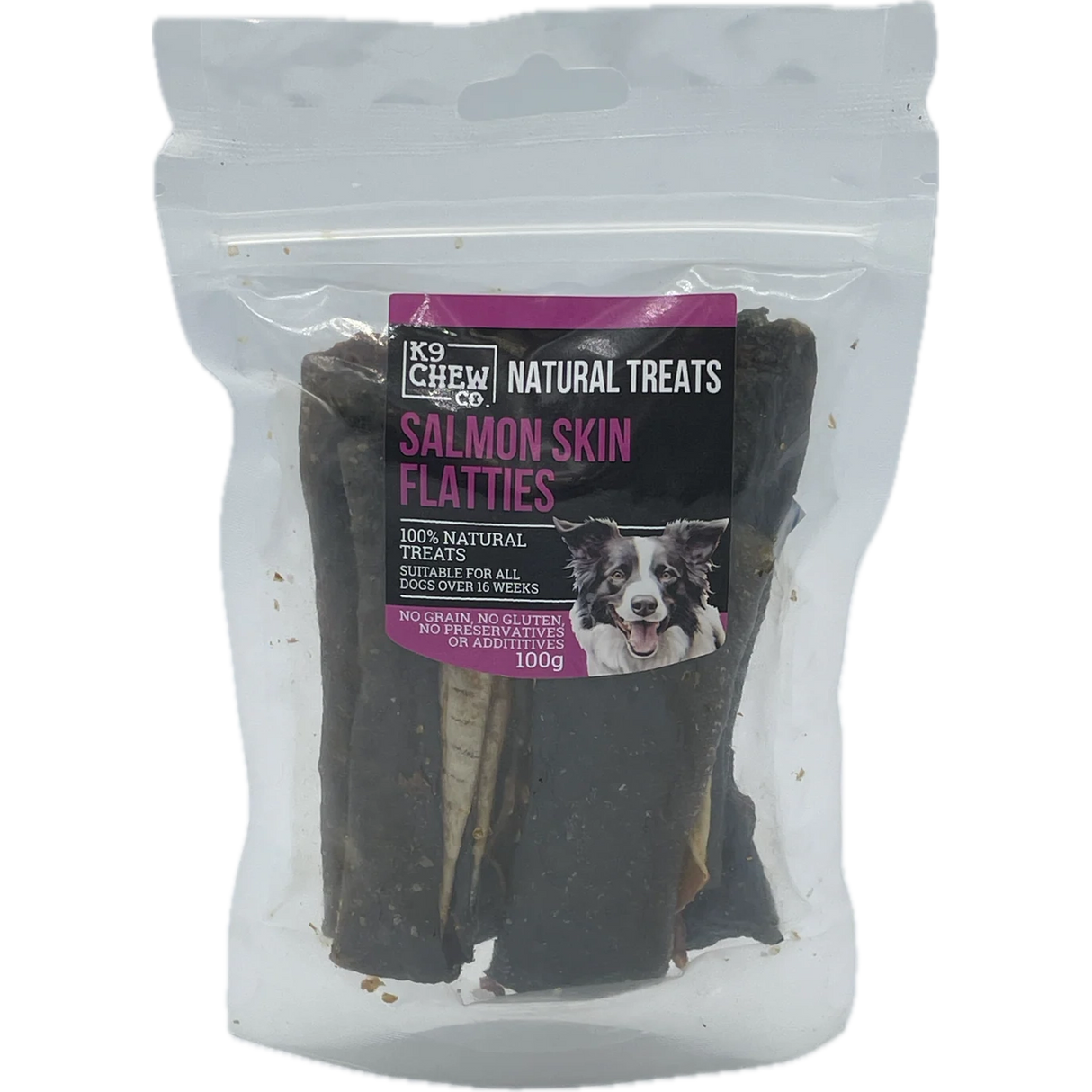 K9 Chew Co Salmon Skin Flatties 100g