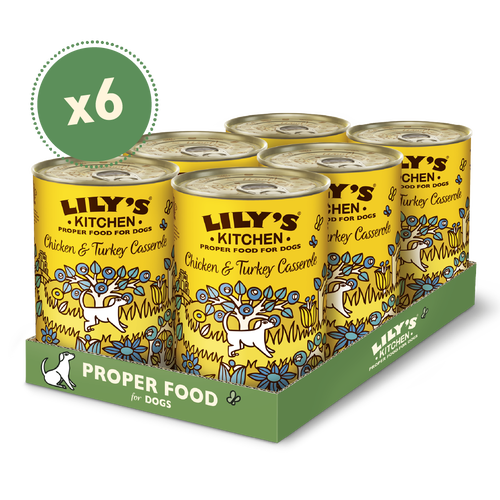 Lily's Kitchen Dog Tin Chicken & Turkey Casserole 6x400g