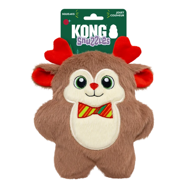 Kong Christmas Snuzzles Bow Tie Reindeer