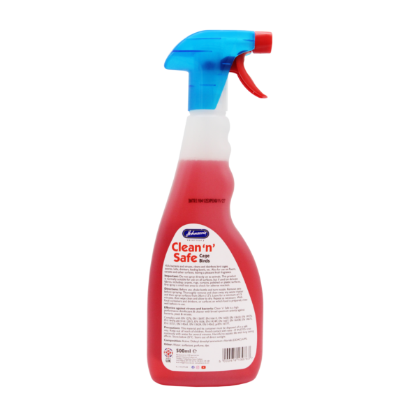 Johnsons Clean N Safe Disinfectant Cage Birds 500ml