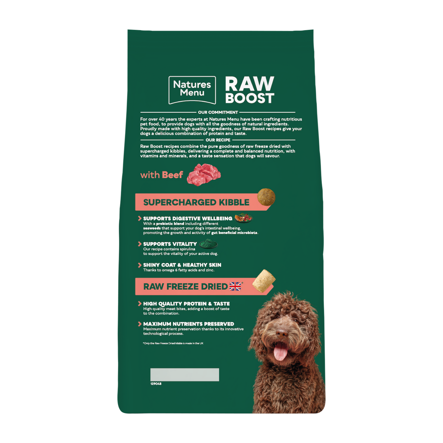 Natures Menu Dog - Raw Boost Beef with Grain 1.5kg