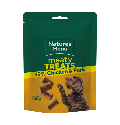 Natures Menu Dog - Meaty Treats Chicken & Pork 100g