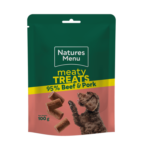 Natures Menu Dog - Meaty Treats Beef & Pork 100g
