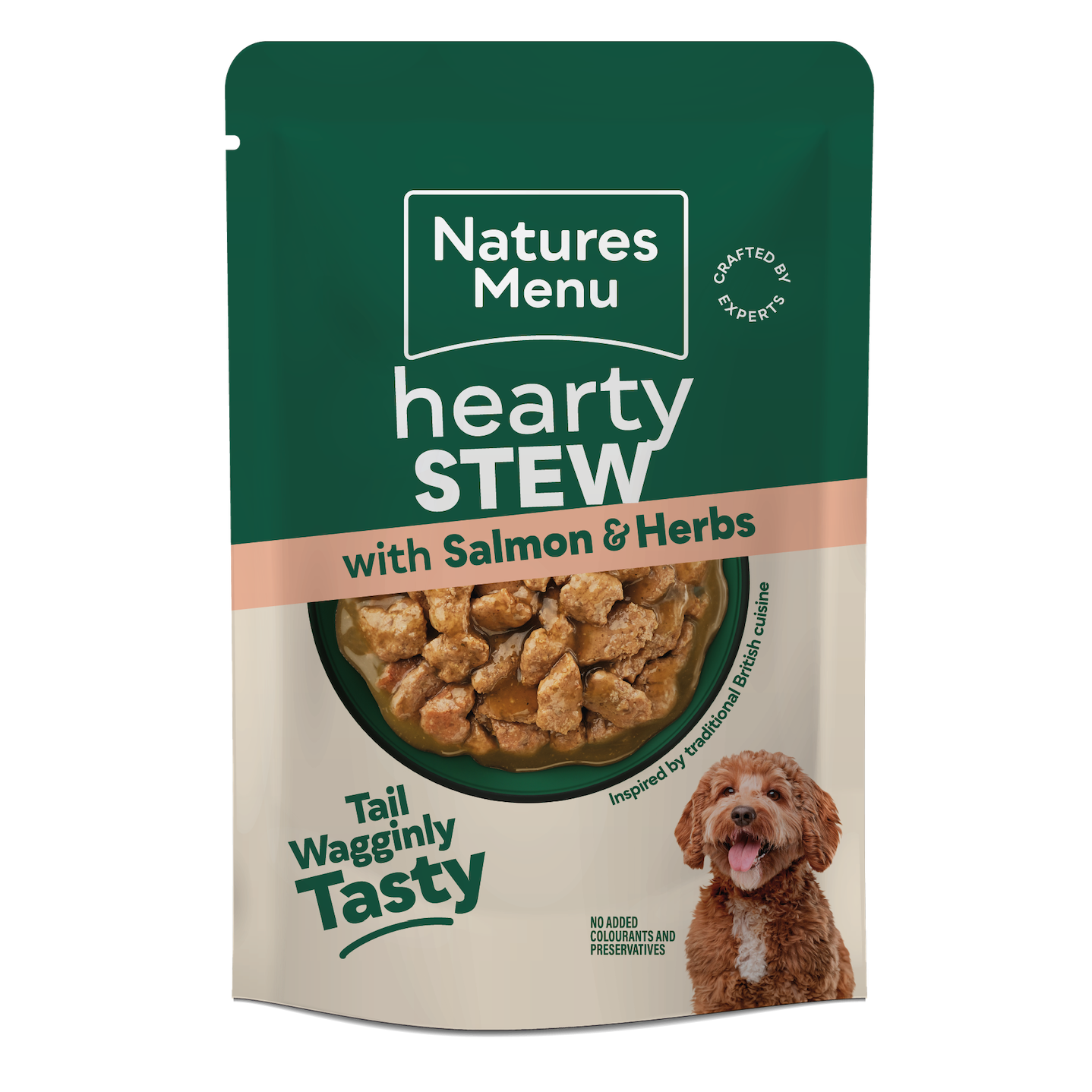 Natures Menu Dog - Salmon and Herb Hearty Stew Pouches 8x100g