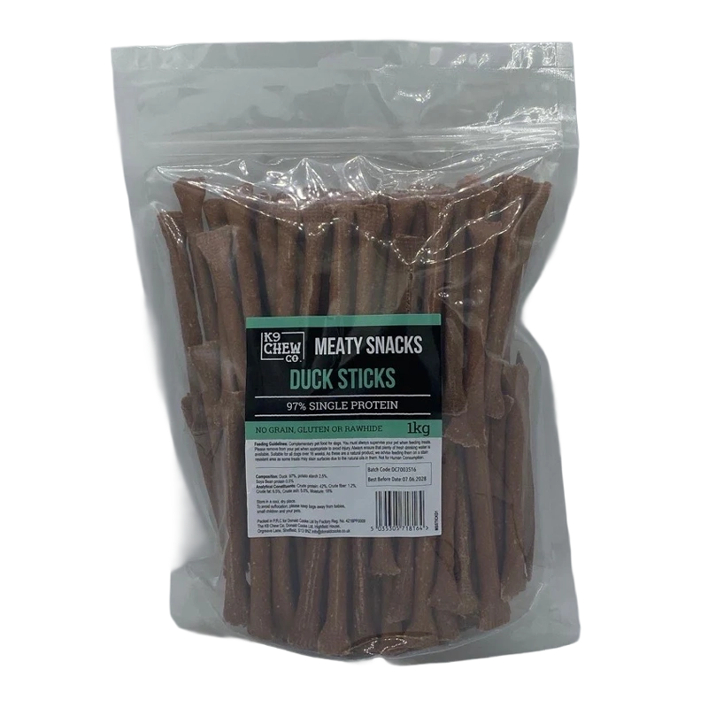 K9 Chew Co Meaty Snacks Duck Sticks 1kg