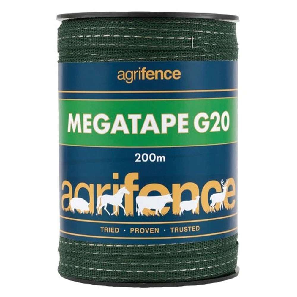 Agrifence Megatape 20 Reinforced Tape Green 20mmX200m