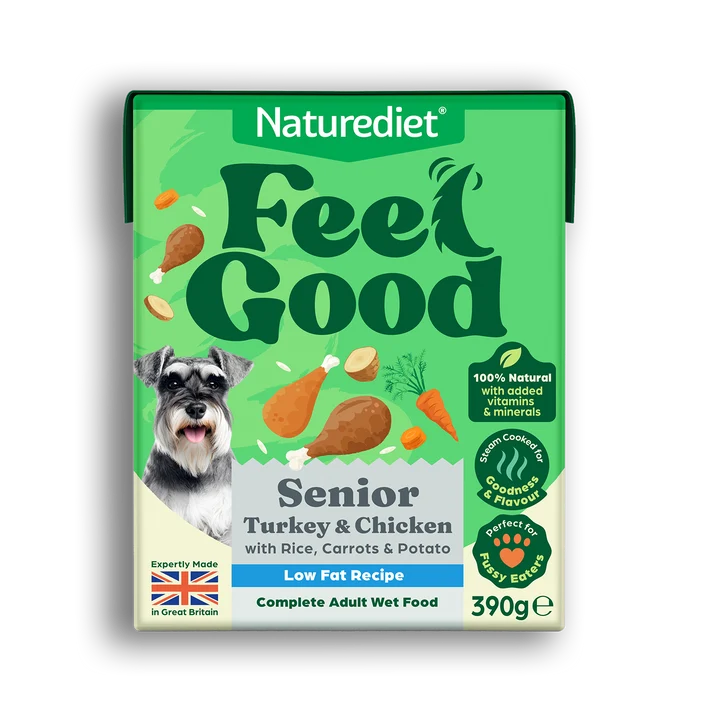 Nature Diet Dog - Feel Good Senior Light with Turkey & Chicken with Rice, Carrots & Potato 12x390g