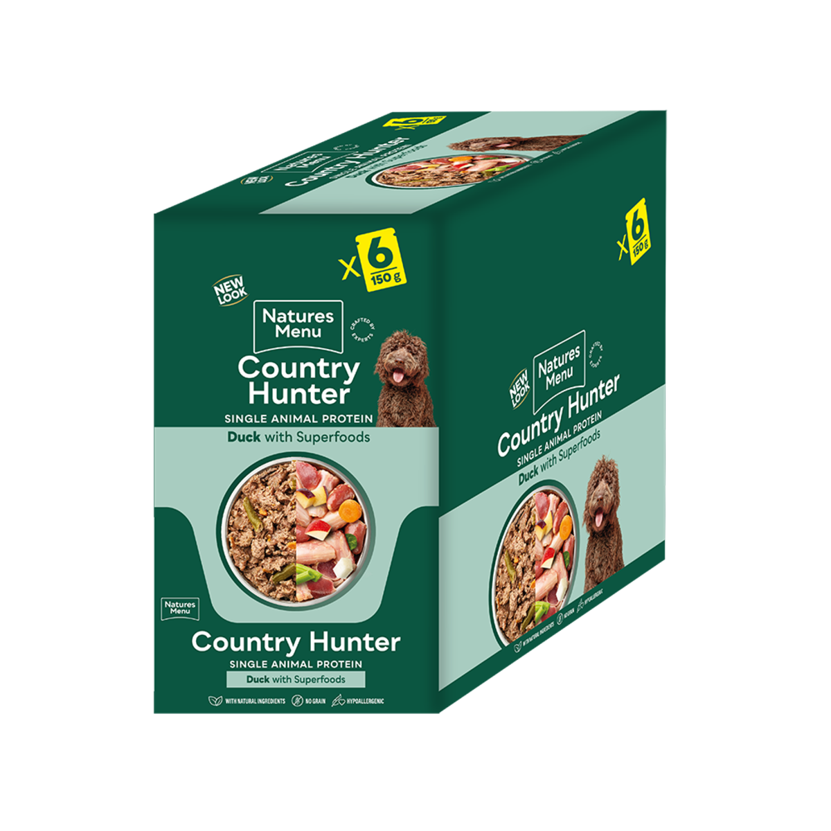 Natures Menu Dog - Country Hunter Duck With Superfoods 6x150g