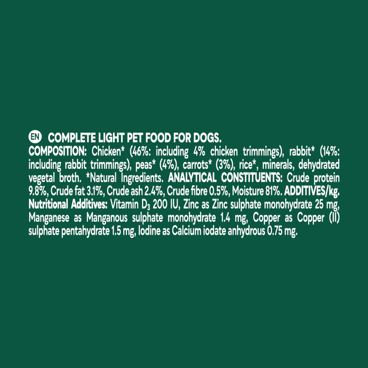 Natures Menu Dog - Light Adult Pouch Box Chicken With Rabbit 8x300g