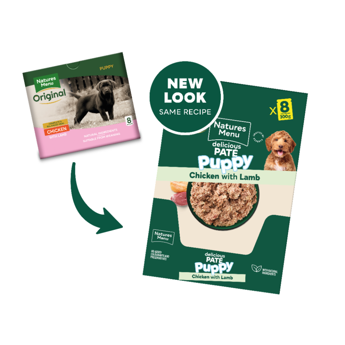Natures Menu Dog - Puppy Pouch Box Chicken With Lamb 8x300g