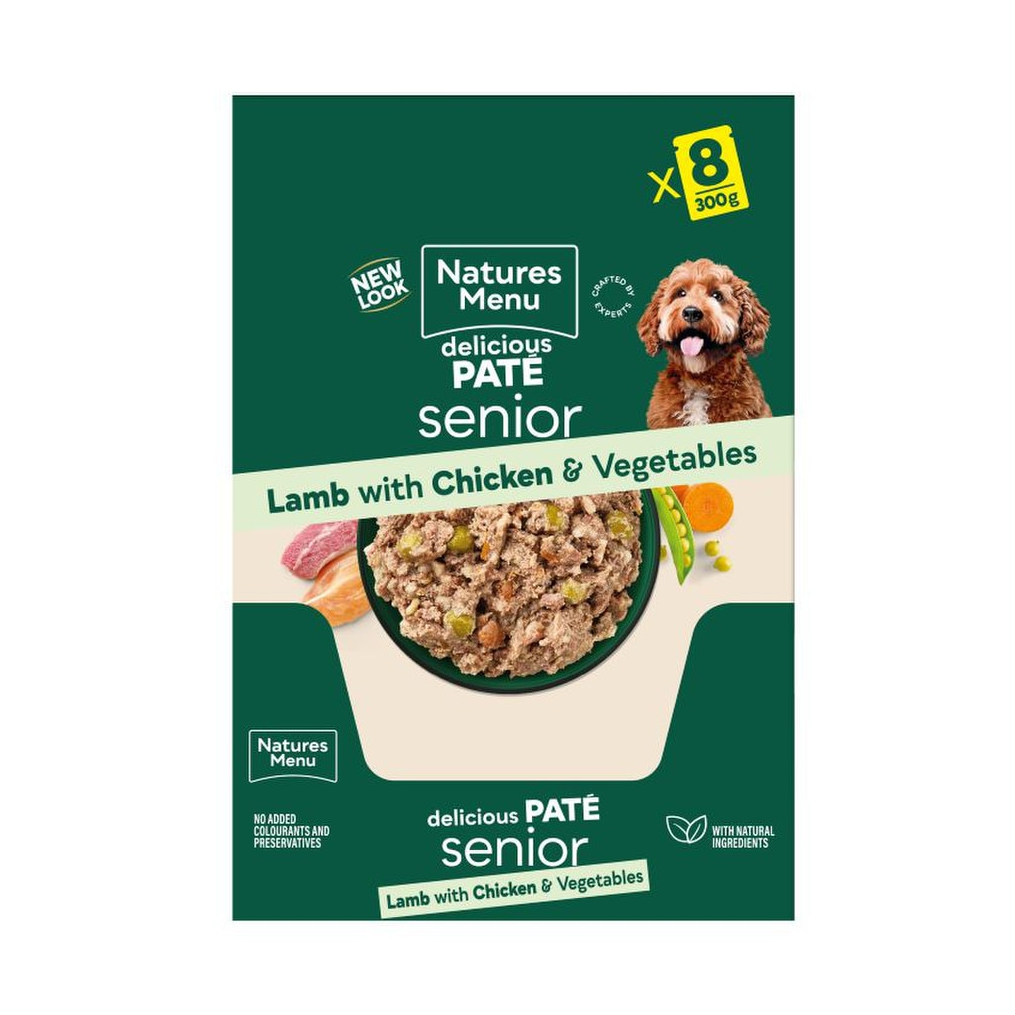 Natures Menu Dog - Senior Pouch Box Lamb With Chicken 8x300g