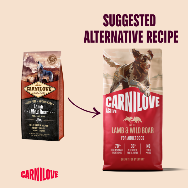 CarniloveDog - Active Lamb & Wild Boar Adult 12kg