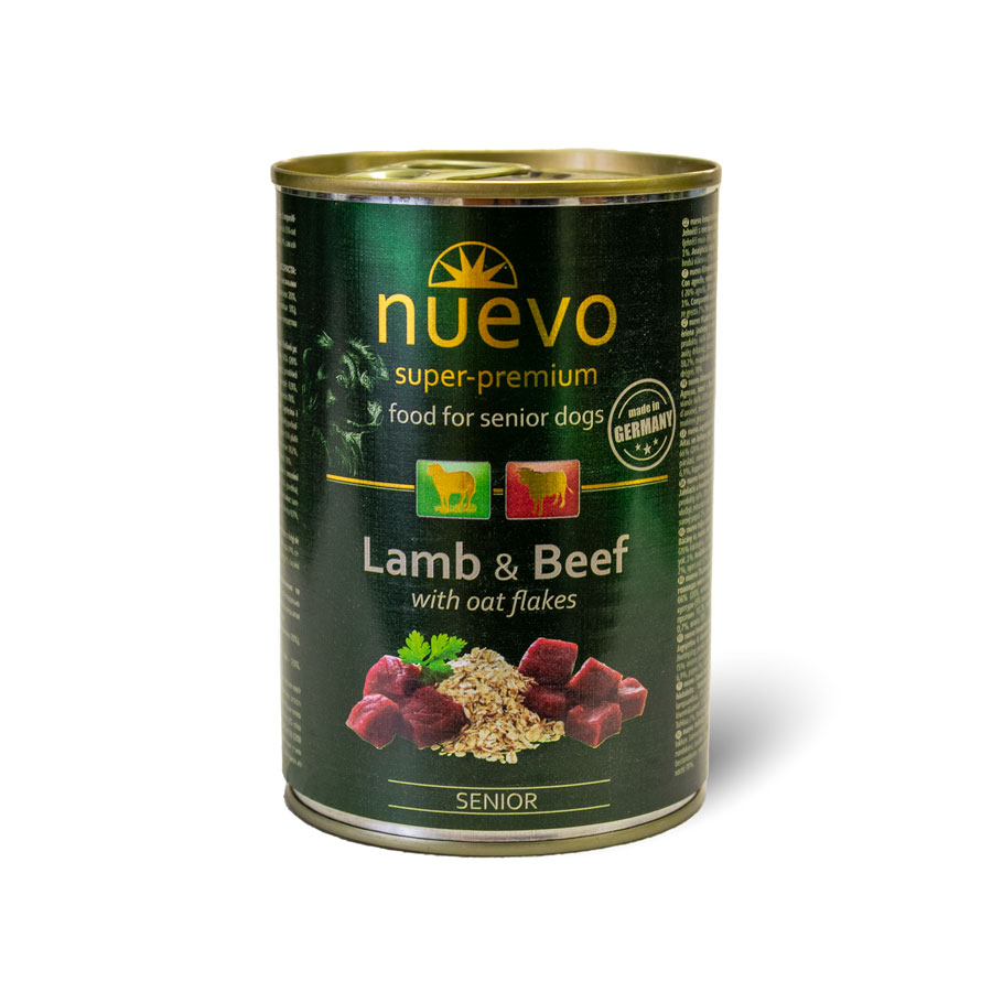 Nuevo Dog Senior Lamb & Beef With Oat Flakes 6x400g