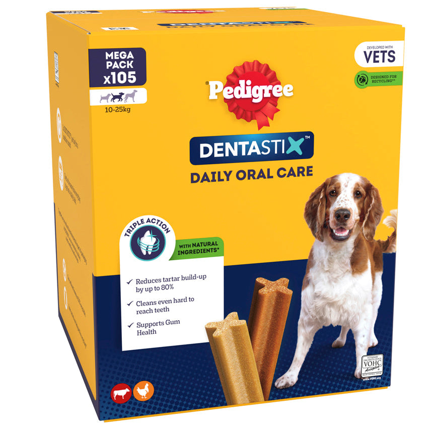 Pedigree Dentastix Medium 105 Pack 10-25kg