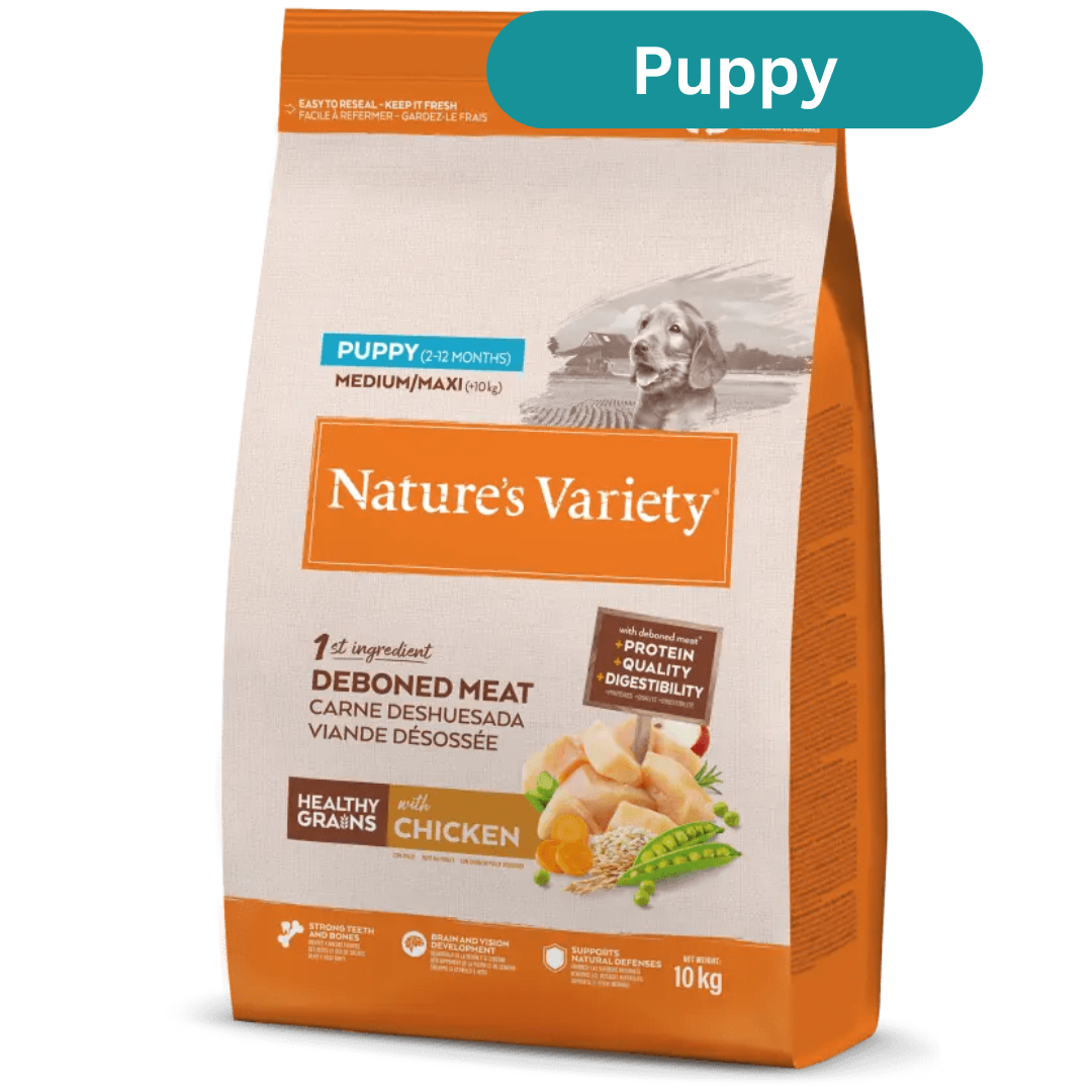 Natures Variety Dog - Healthy Grains Puppy Medium/Maxi Chicken 10kg