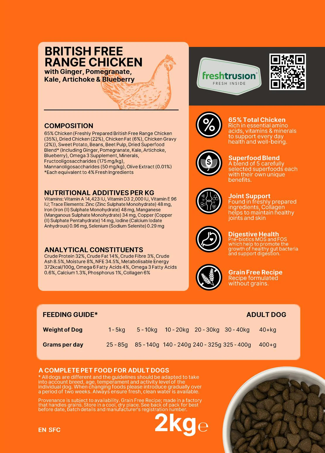 Artisan Superfood Chicken Adult Dog Food 2kg