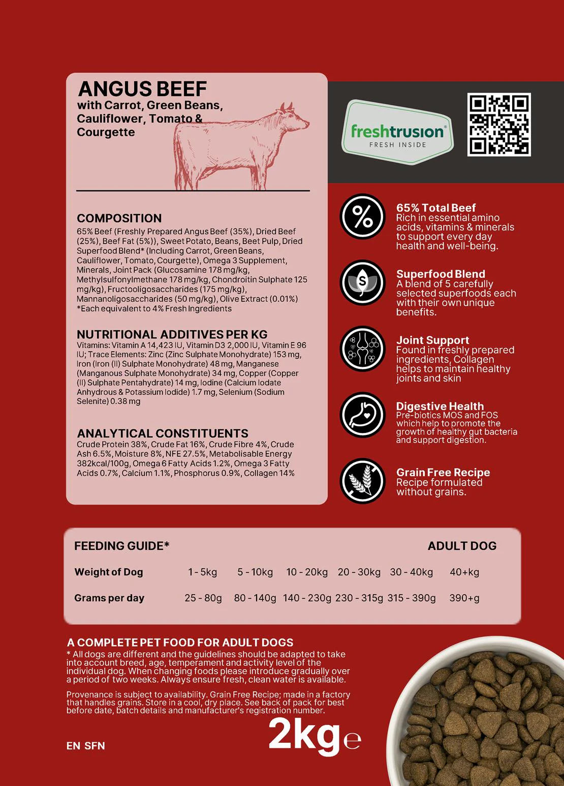 Artisan Superfood Angus Beef Adult Dog Food 2kg