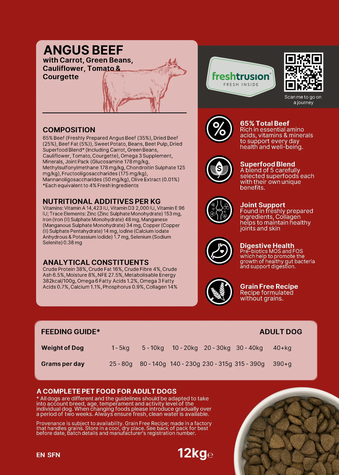 Artisan Superfood Angus Beef Adult Dog Food 12kg