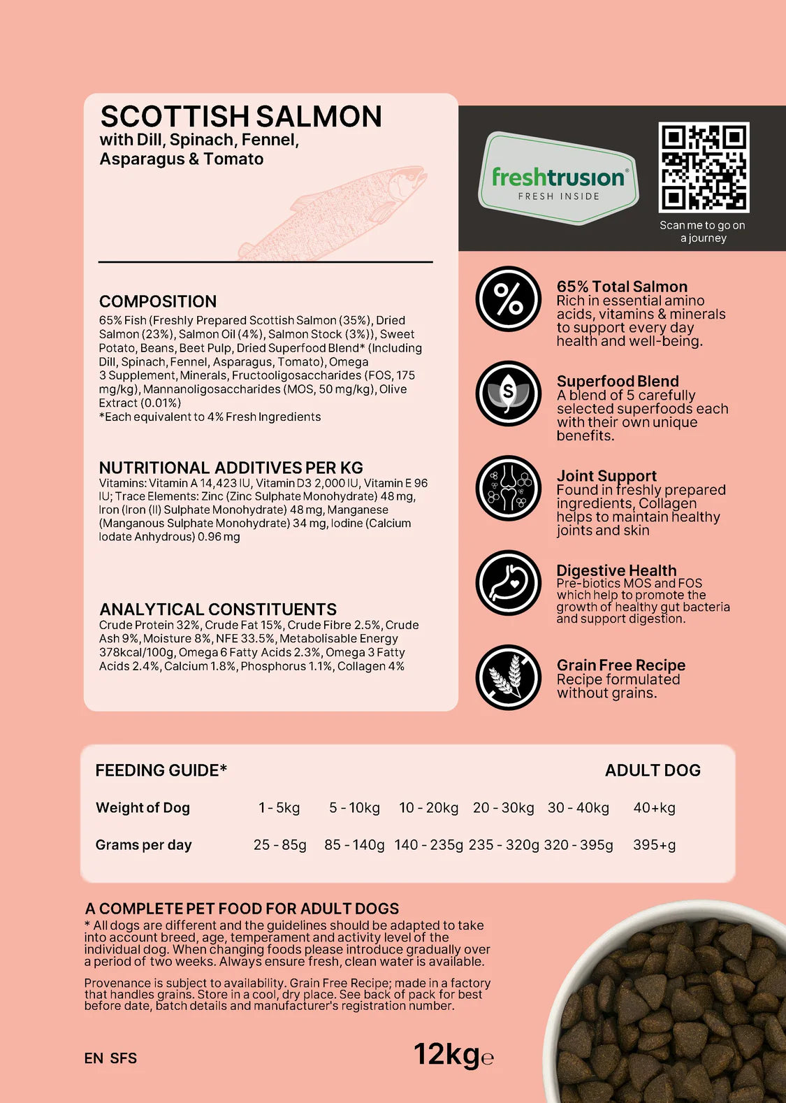 Artisan Superfood Salmon Adult Dog Food 12kg