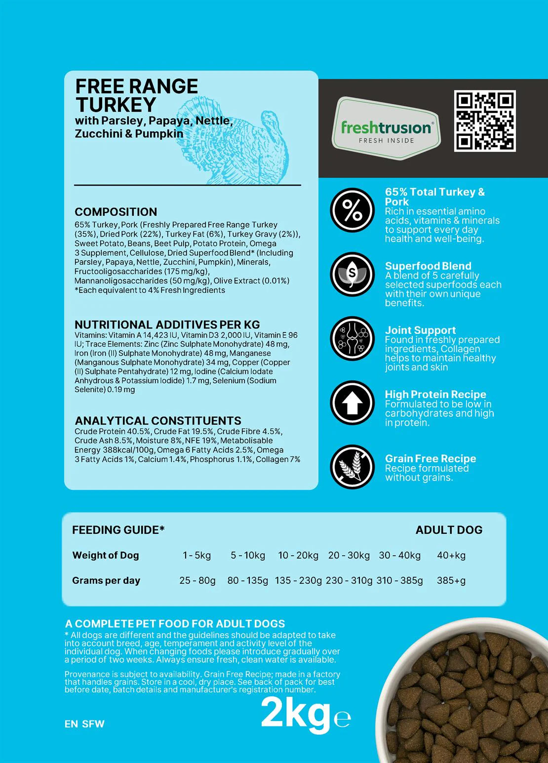 Artisan Superfood Turkey Small Breed Adult Dog Dry Food 2kg