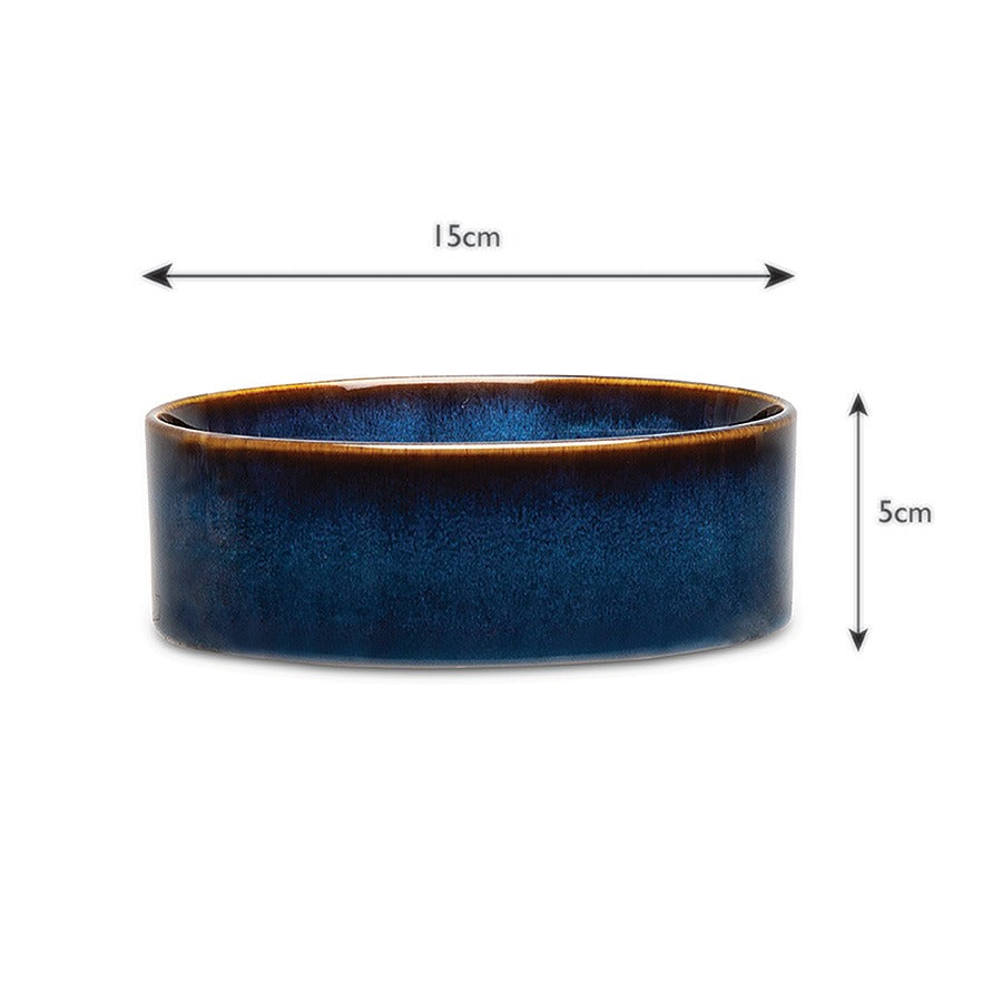 Scruffs Reactive Glaze Food Bowl Midnight 15cm