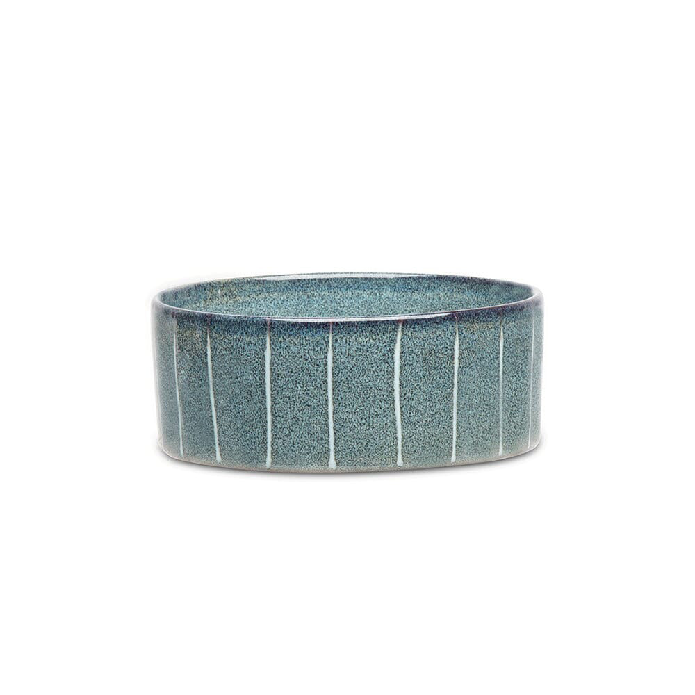 Scruffs Reactive Glaze Food Bowl Pinstripe 13cm