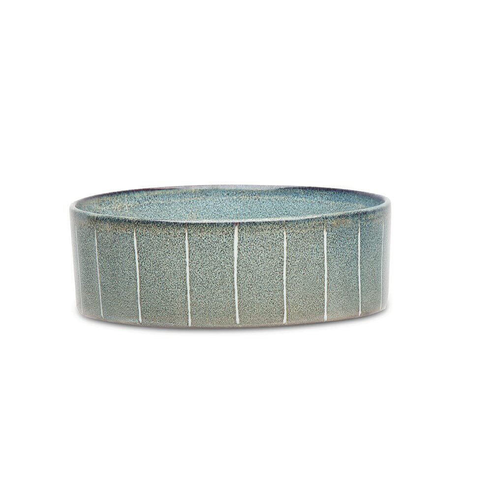 Scruffs Reactive Glaze Food Bowl Pinstripe 15cm