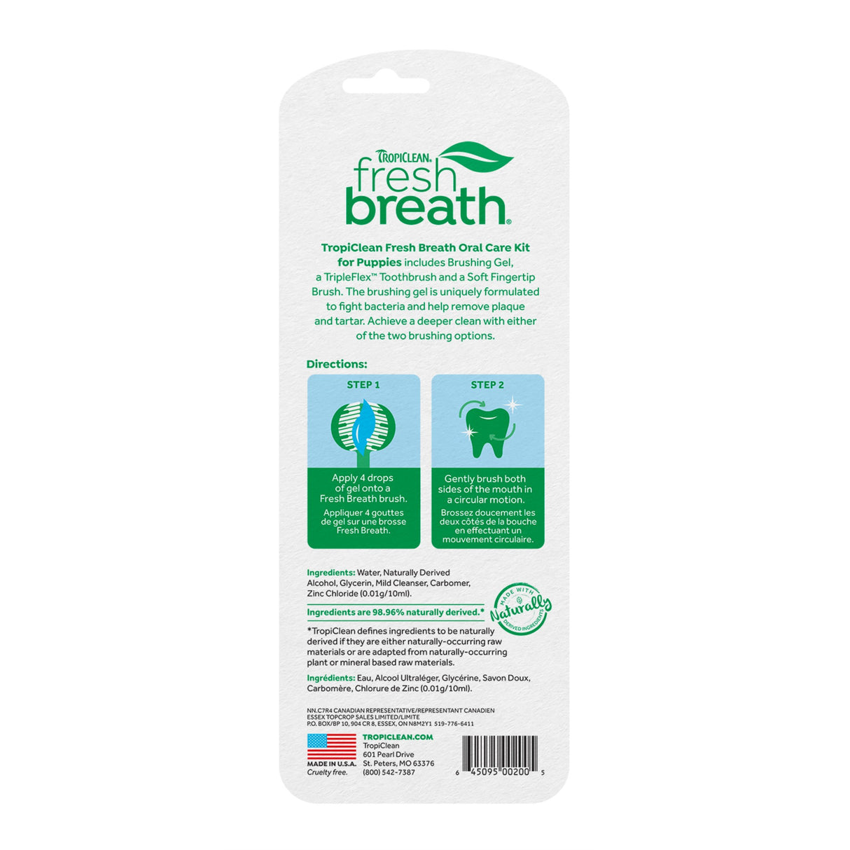 Tropiclean Fresh Breath Puppy Oral Care Kit 59ml