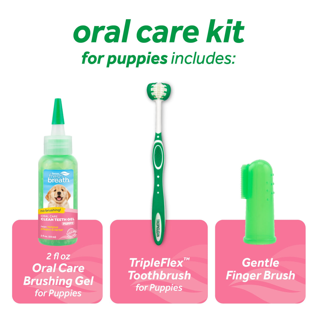 Tropiclean Fresh Breath Puppy Oral Care Kit 59ml
