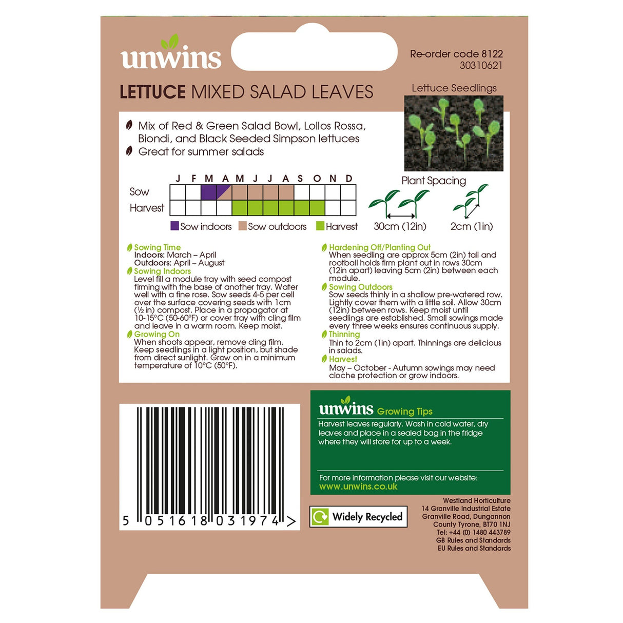 Unwins Salad Leaf Mixed Leaves